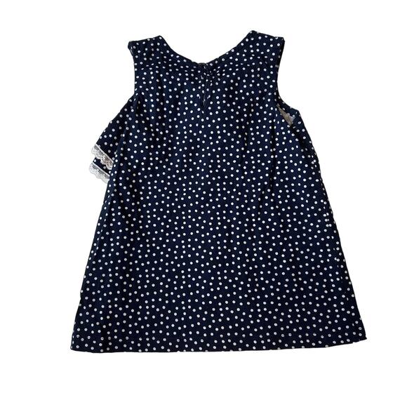 Hanna Andersson Navy Polka Dot Ruffled Top 110 - Picture 4 of 4